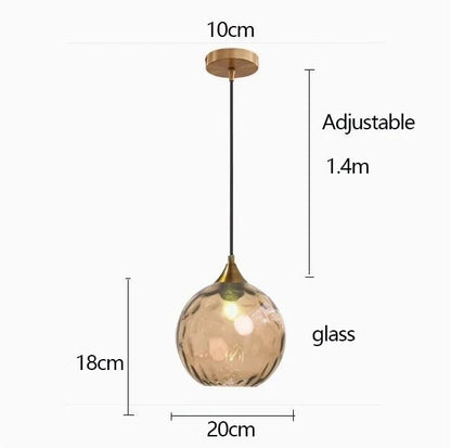 Nordic Ripple Glass Longline Pendant Light - Decorbites
