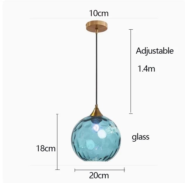 Nordic Ripple Glass Longline Pendant Light - Decorbites