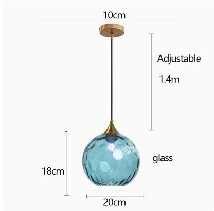 Nordic Ripple Glass Longline Pendant Light - Decorbites