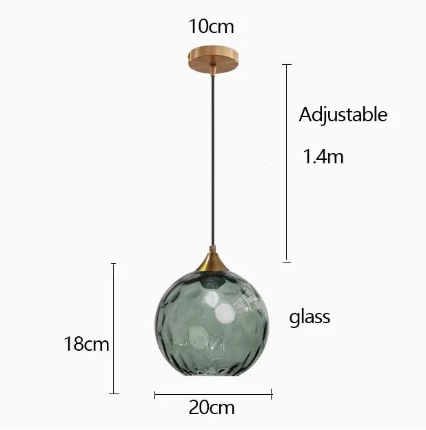 Nordic Ripple Glass Longline Pendant Light - Decorbites