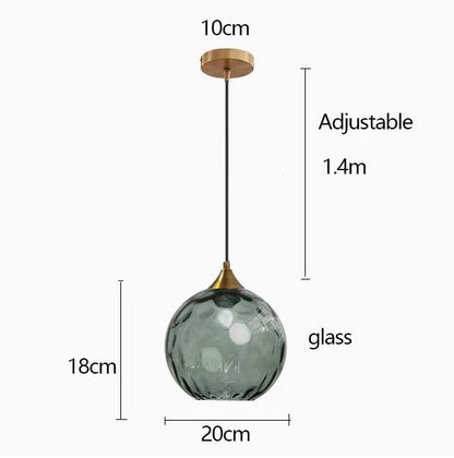 Nordic Ripple Glass Longline Pendant Light - Decorbites