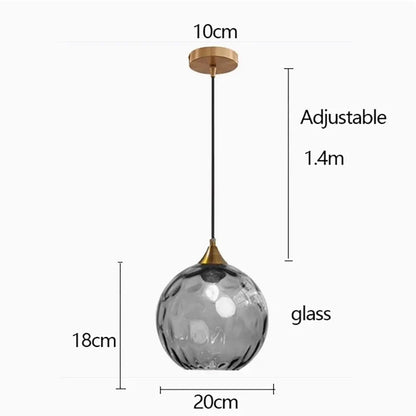 Nordic Ripple Glass Longline Pendant Light - Decorbites