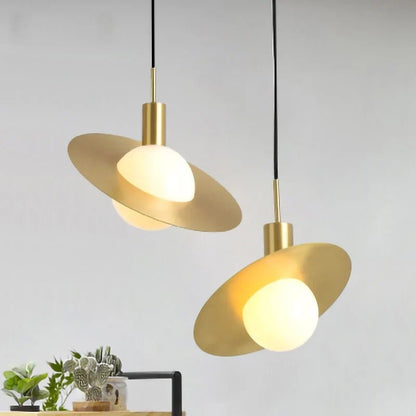Nordic Simplicity E27 LED chandelier lamp golden small Pendant Lights for study room bedroom bedside loft illumination fixture - Decorbites