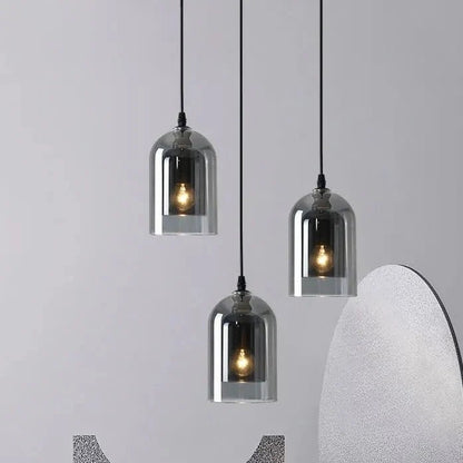 Nordic Smoky Gray Glass Pendant Light - Decorbites