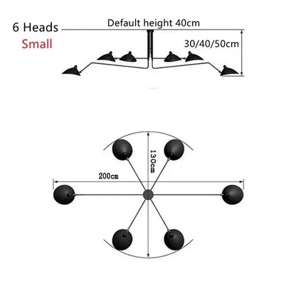 Nordic Spider Multi-Head Metal Pendant Light - Decorbites