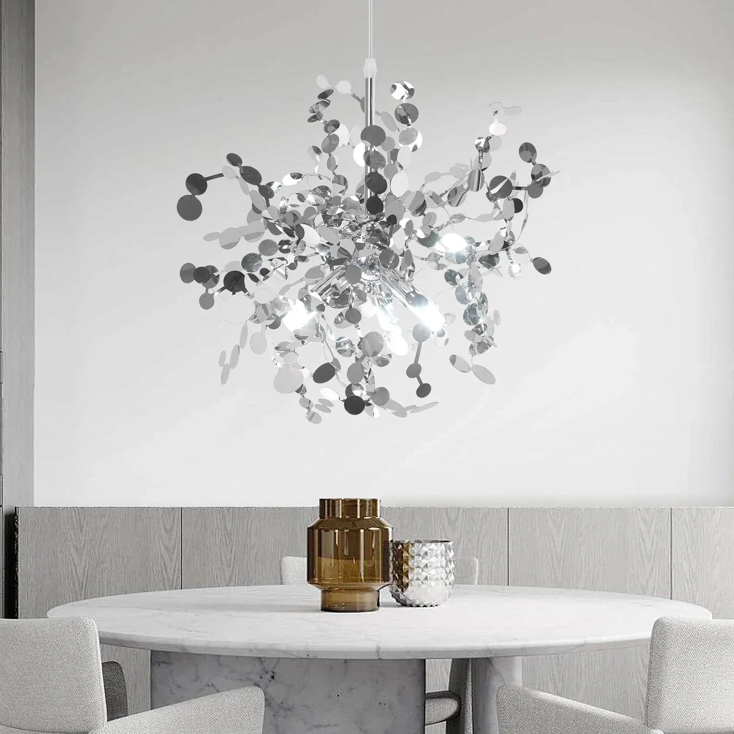 Nordic Stainless Steel 3-Light Pendant Lamp, Gold/Silver - Decorbites