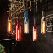 Amber Glass Wine Chandelier