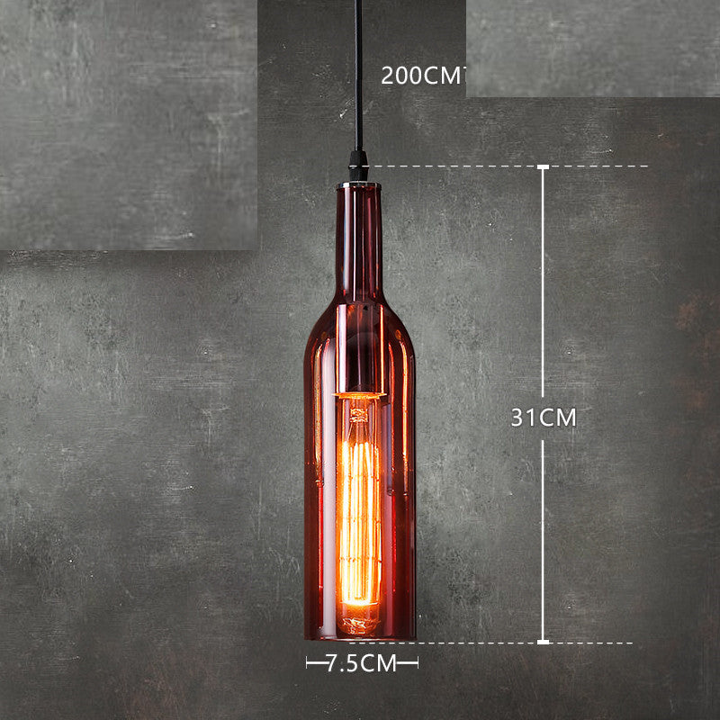 Amber Glass Wine Chandelier