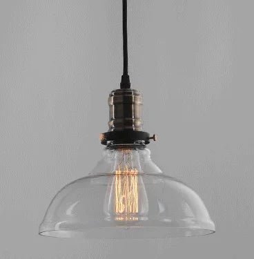 Nordic Vintage Glass Pendant Light in Clear or Amber - Decorbites