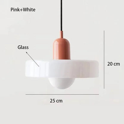 Nordic Vintage Orange Glass Pendant Light - Decorbites