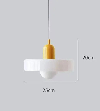 Nordic Vintage Orange Glass Pendant Light - Decorbites