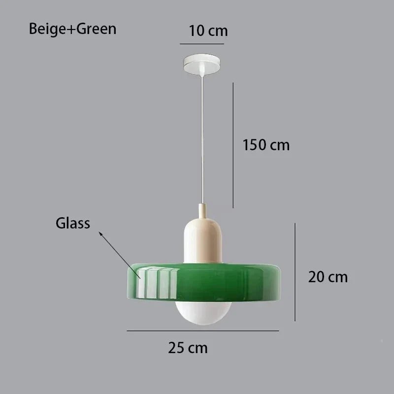 Nordic Vintage Orange Glass Pendant Light - Decorbites