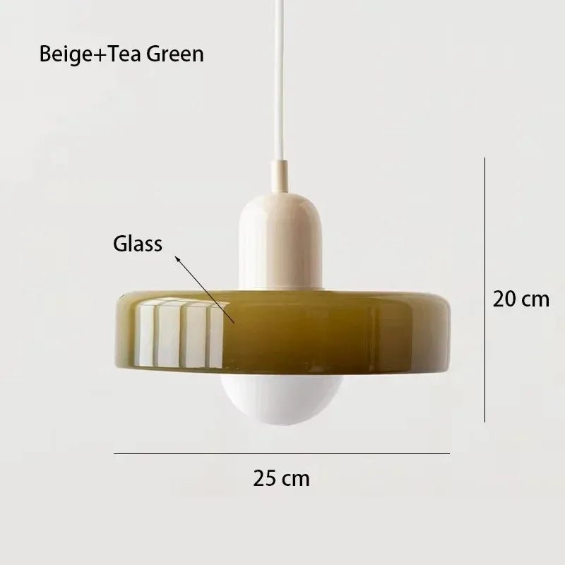 Nordic Vintage Orange Glass Pendant Light - Decorbites
