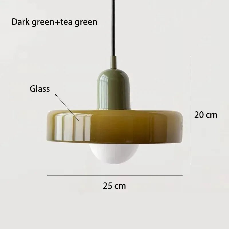 Nordic Vintage Orange Glass Pendant Light - Decorbites