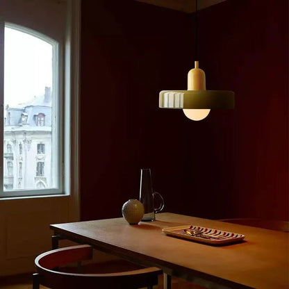 Nordic Vintage Orange Glass Pendant Light - Decorbites
