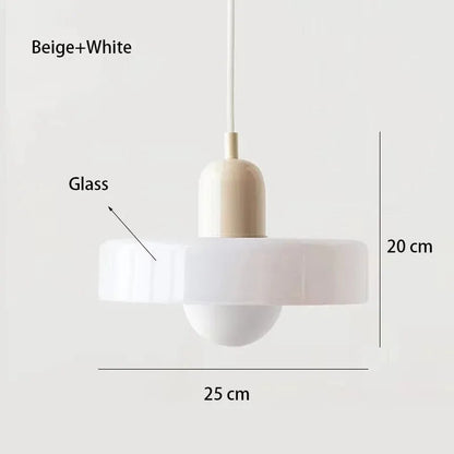 Nordic Vintage Orange Glass Pendant Light - Decorbites