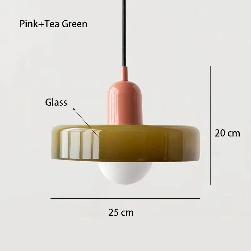 Nordic Vintage Orange Glass Pendant Light - Decorbites