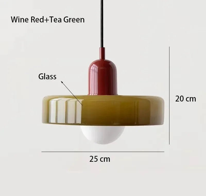 Nordic Vintage Orange Glass Pendant Light - Decorbites