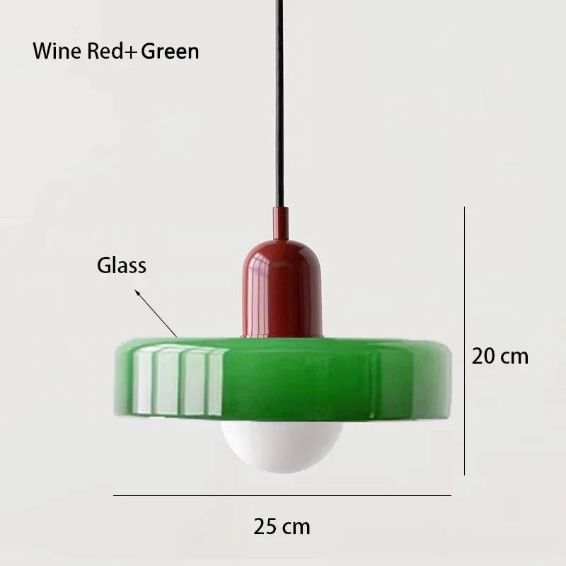 Nordic Vintage Orange Glass Pendant Light - Decorbites