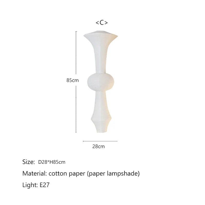 Nordic Wabi-Sabi Rice Paper Pendant Light - Decorbites