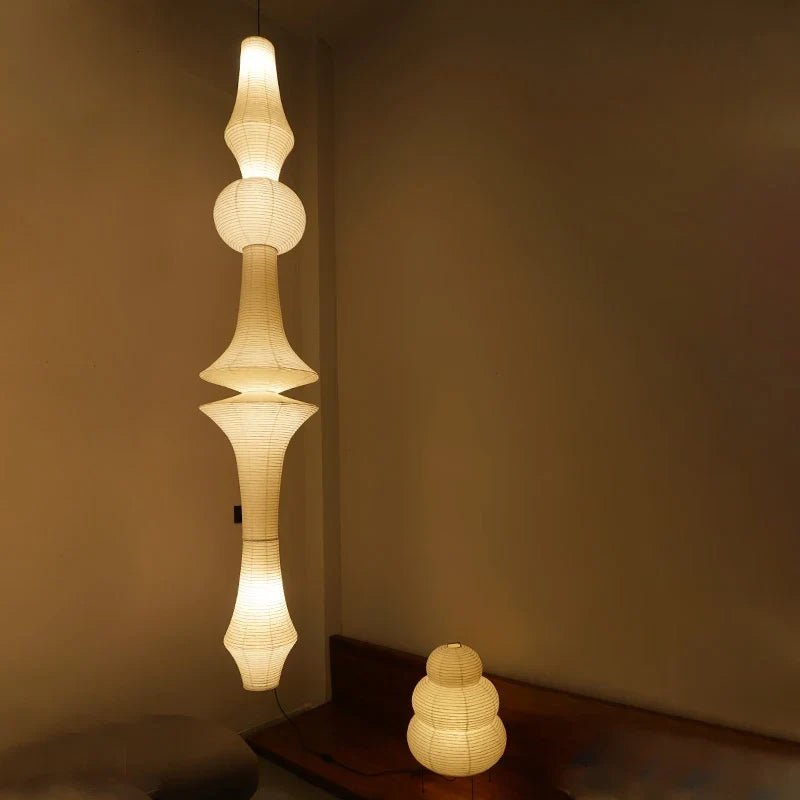 Nordic Wabi-Sabi Rice Paper Pendant Light - Decorbites
