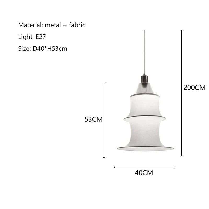 Nordic Wabi-Sabi White Silk Pendant Light - Decorbites