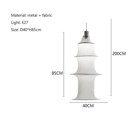 Nordic Wabi-Sabi White Silk Pendant Light - Decorbites