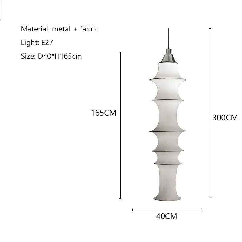Nordic Wabi-Sabi White Silk Pendant Light - Decorbites