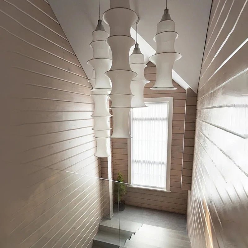 Nordic Wabi-Sabi White Silk Pendant Light - Decorbites