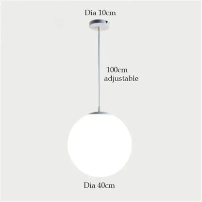 Decorbites nordic white glass ball pendant lights with frosted glass ball and polished chrome finish for modern interiors