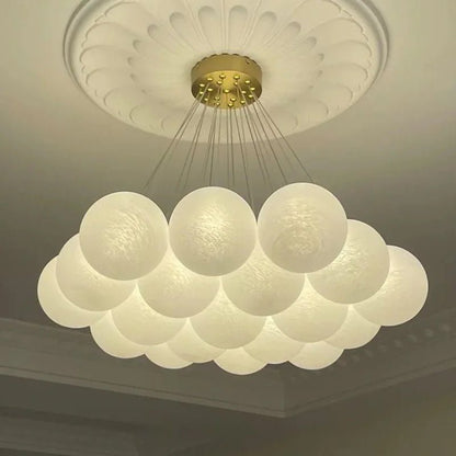 Nordic White Glass Globe Cluster Pendant Light - Decorbites