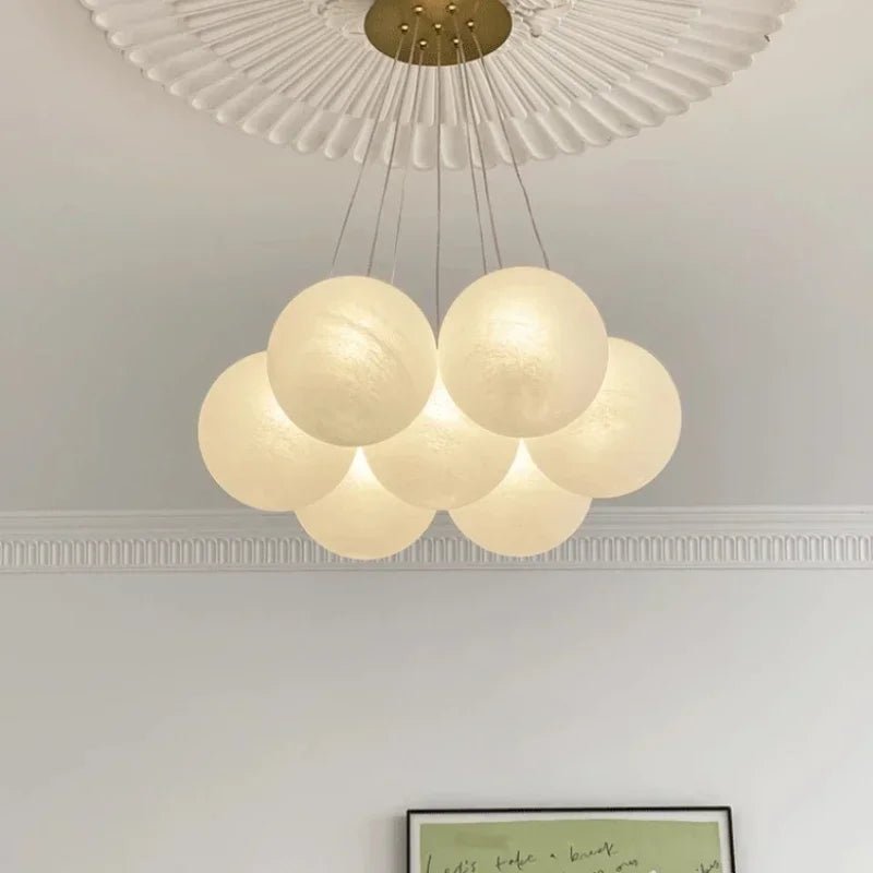 Nordic White Glass Globe Cluster Pendant Light - Decorbites