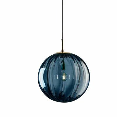 Nordic White Glass Globe Pendant Light - Decorbites
