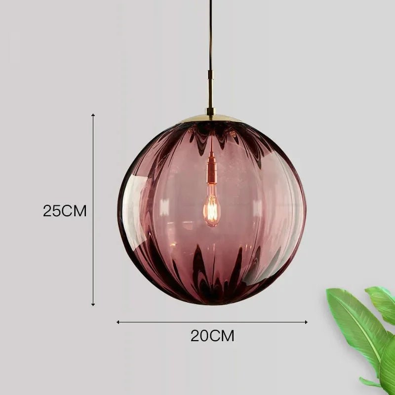 Nordic White Glass Globe Pendant Light - Decorbites