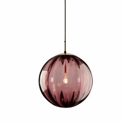 Nordic White Glass Globe Pendant Light - Decorbites