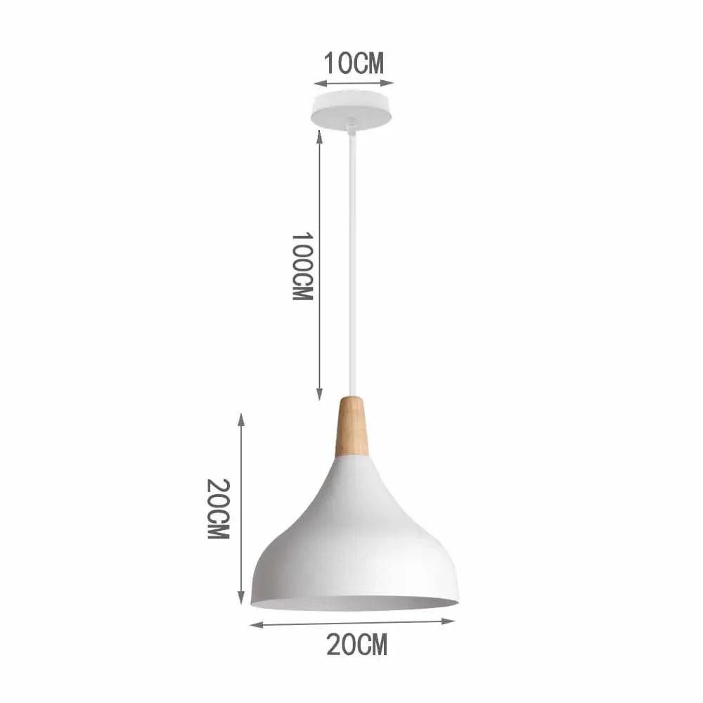 White Iron Wood Pendant
