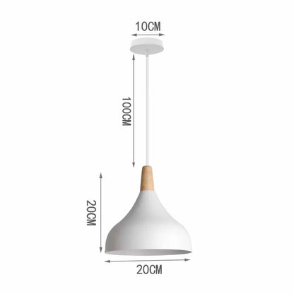 White Iron Wood Pendant