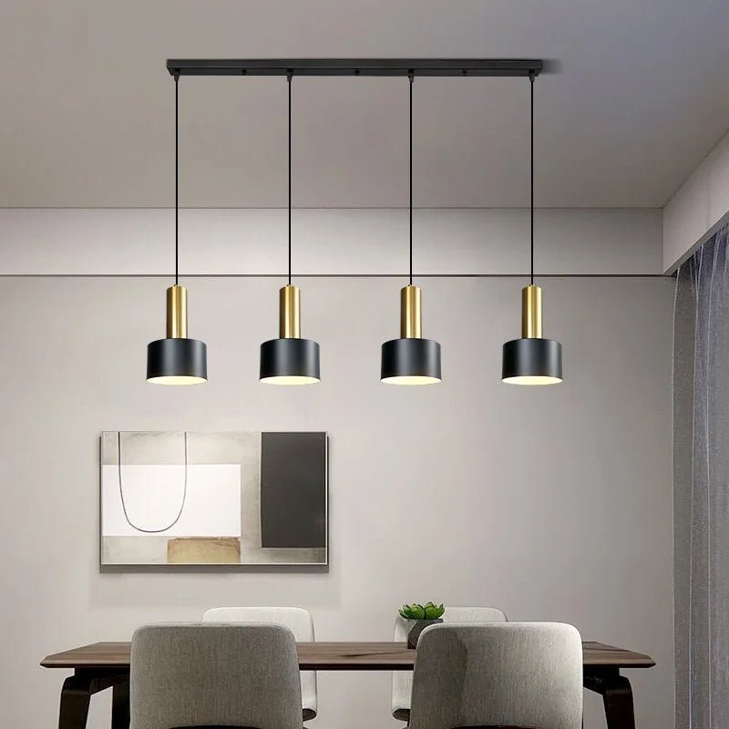 Nordic White Metal Pendant Light in Brushed Nickel - Decorbites