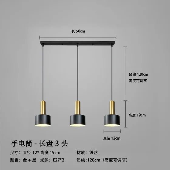 Nordic White Metal Pendant Light in Brushed Nickel - Decorbites