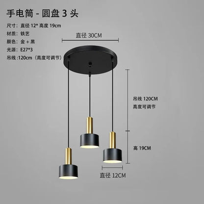 Nordic White Metal Pendant Light in Brushed Nickel - Decorbites