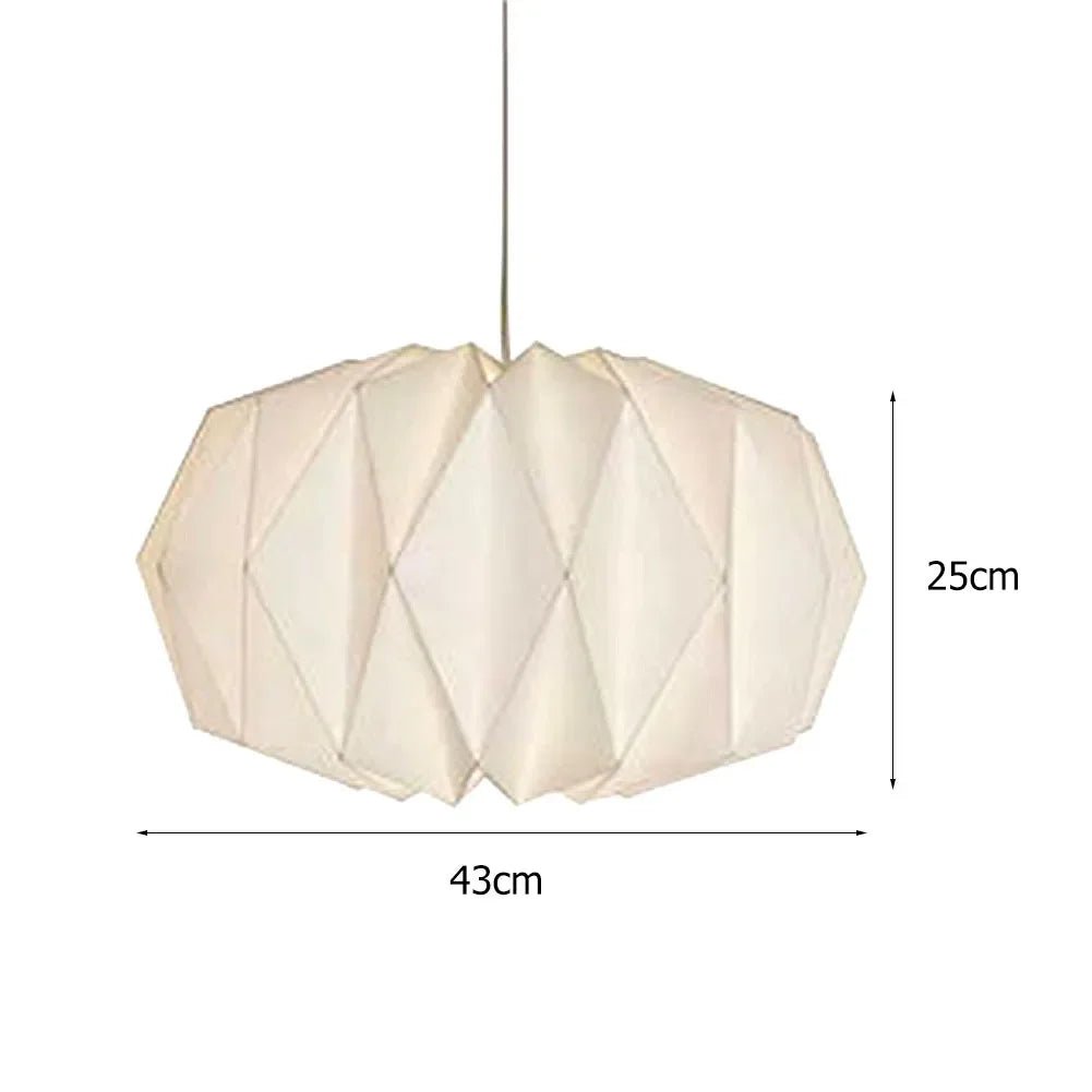 Nordic White Origami Paper Pendant Lamp Shade - Decorbites