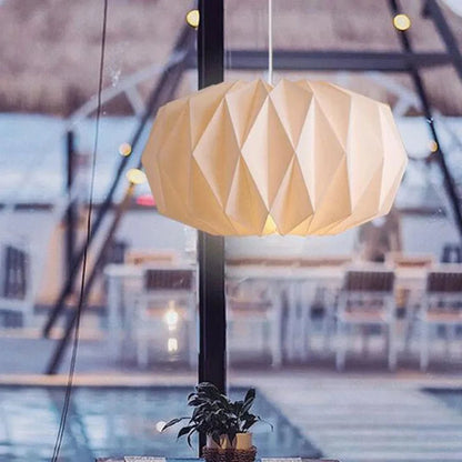 Nordic White Origami Paper Pendant Lamp Shade - Decorbites
