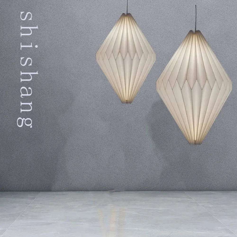 Nordic White Origami Paper Pendant Lamp Shade - Decorbites