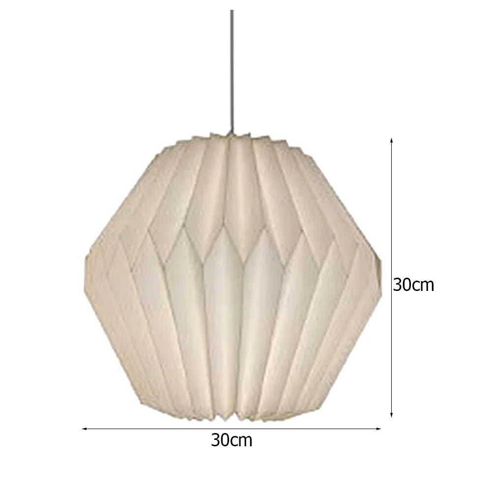 Nordic White Origami Paper Pendant Lamp Shade - Decorbites
