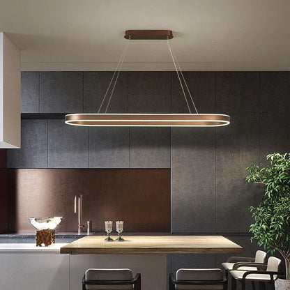 Nordic White Ring Aluminum LED Pendant Light - Decorbites