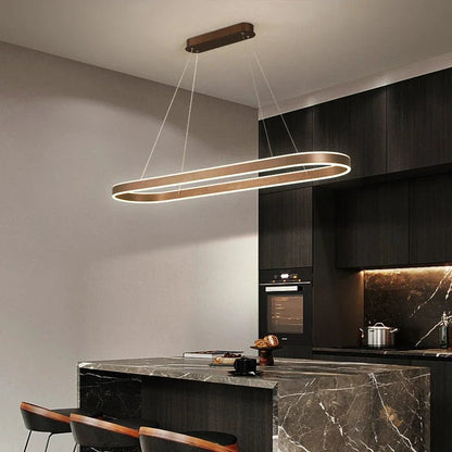 Nordic White Ring Aluminum LED Pendant Light - Decorbites