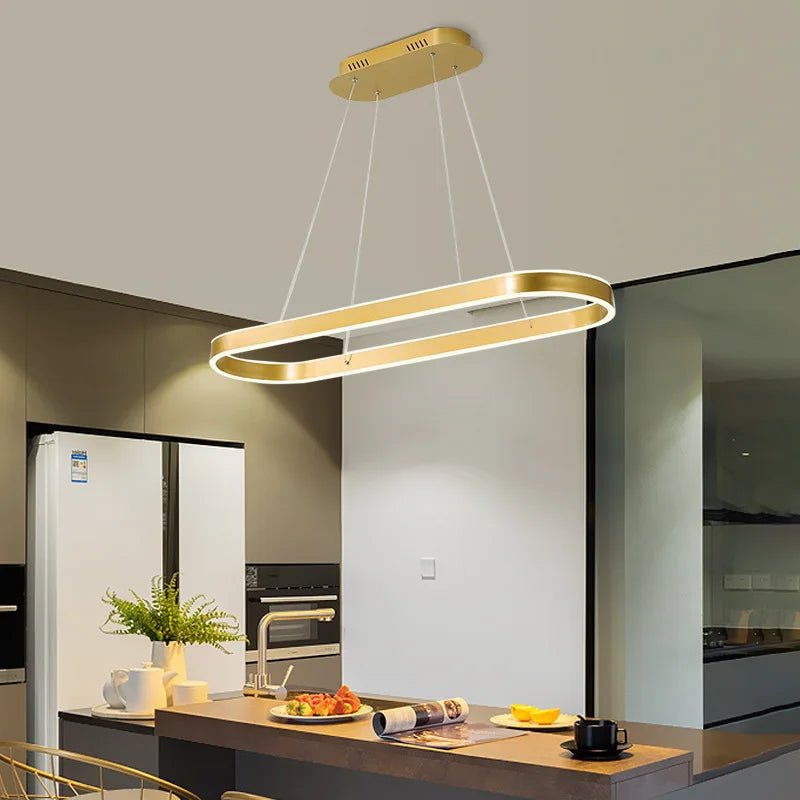 Nordic White Ring Aluminum LED Pendant Light - Decorbites
