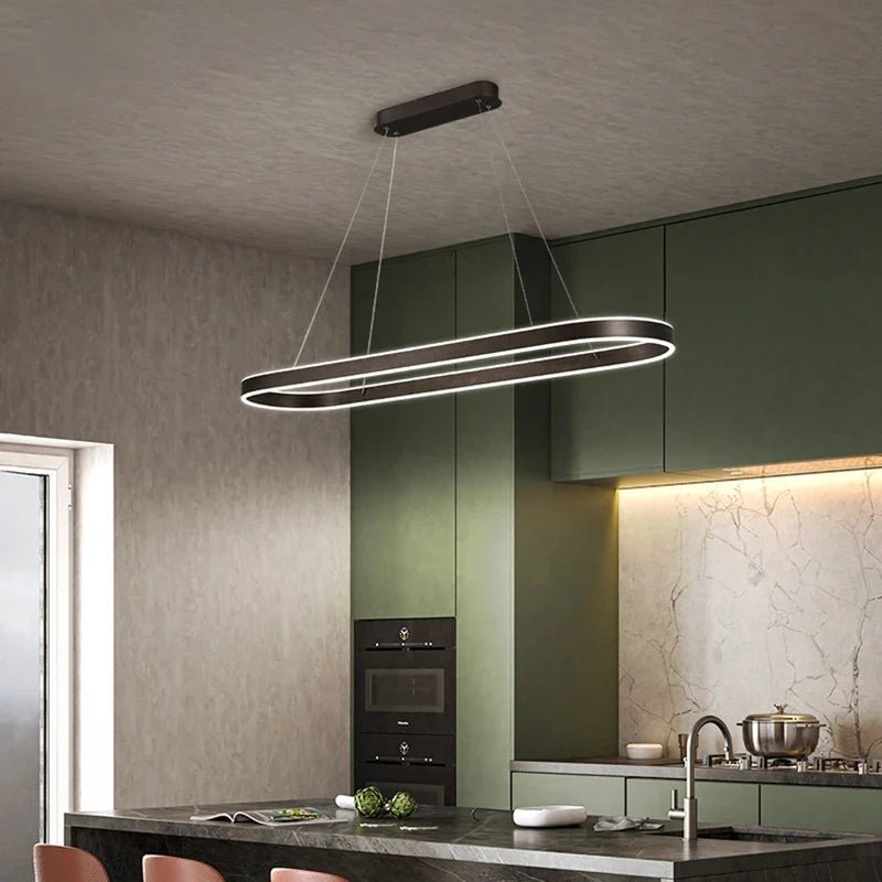 Nordic White Ring Aluminum LED Pendant Light - Decorbites