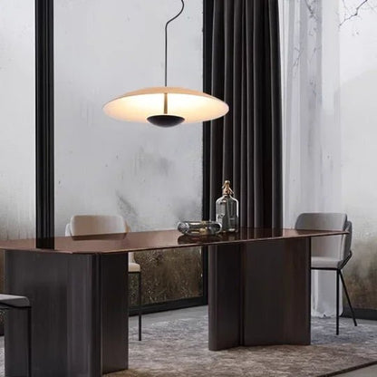 Nordic Wood Grain Black Ring Pendant Light - Decorbites