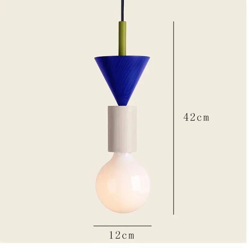 Nordic Wood Pendant Light With Iron Accent - Decorbites